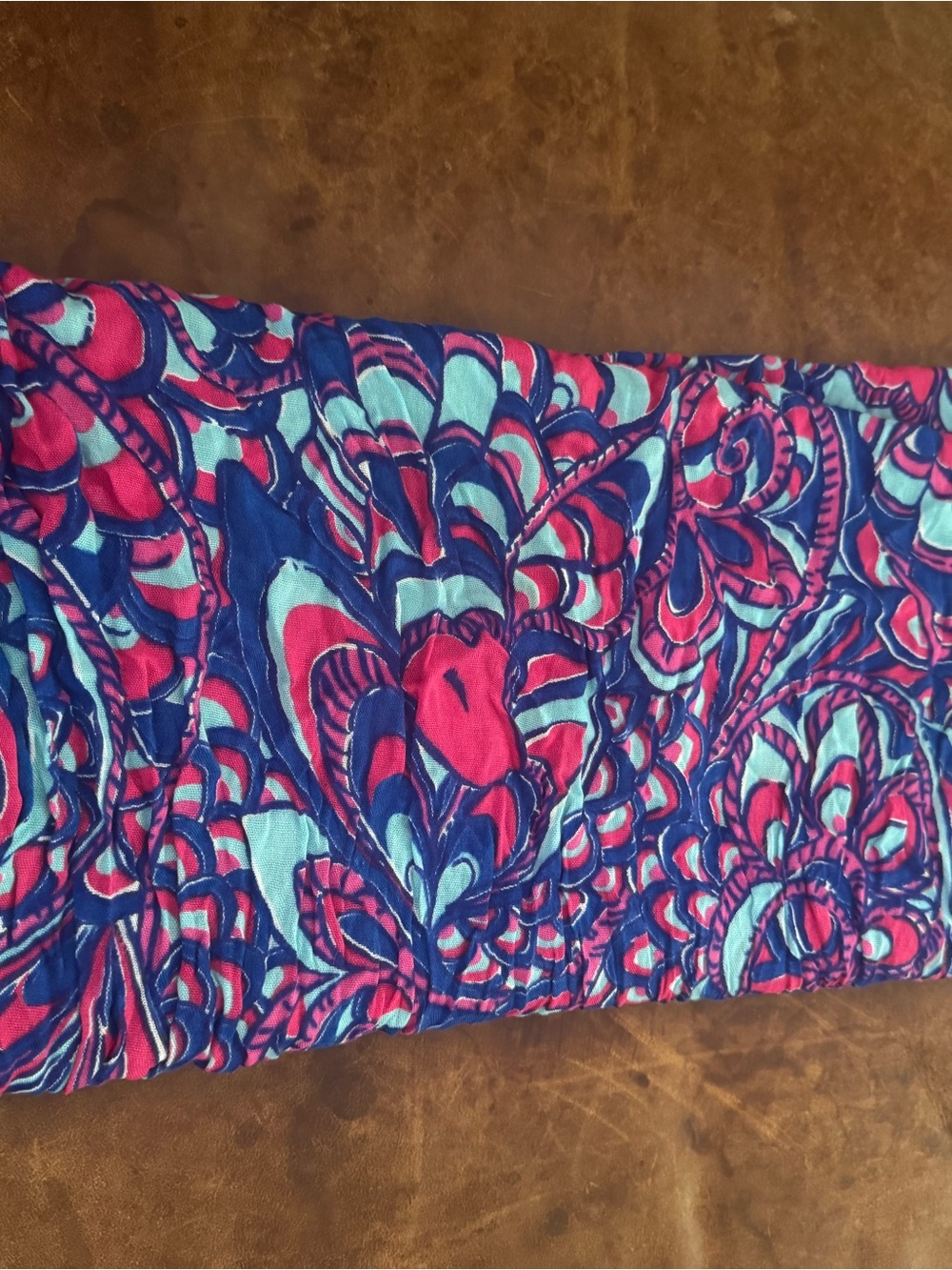 Lilly Pulitzer Infinity Floral Scarf- Pink, Teal & Navy